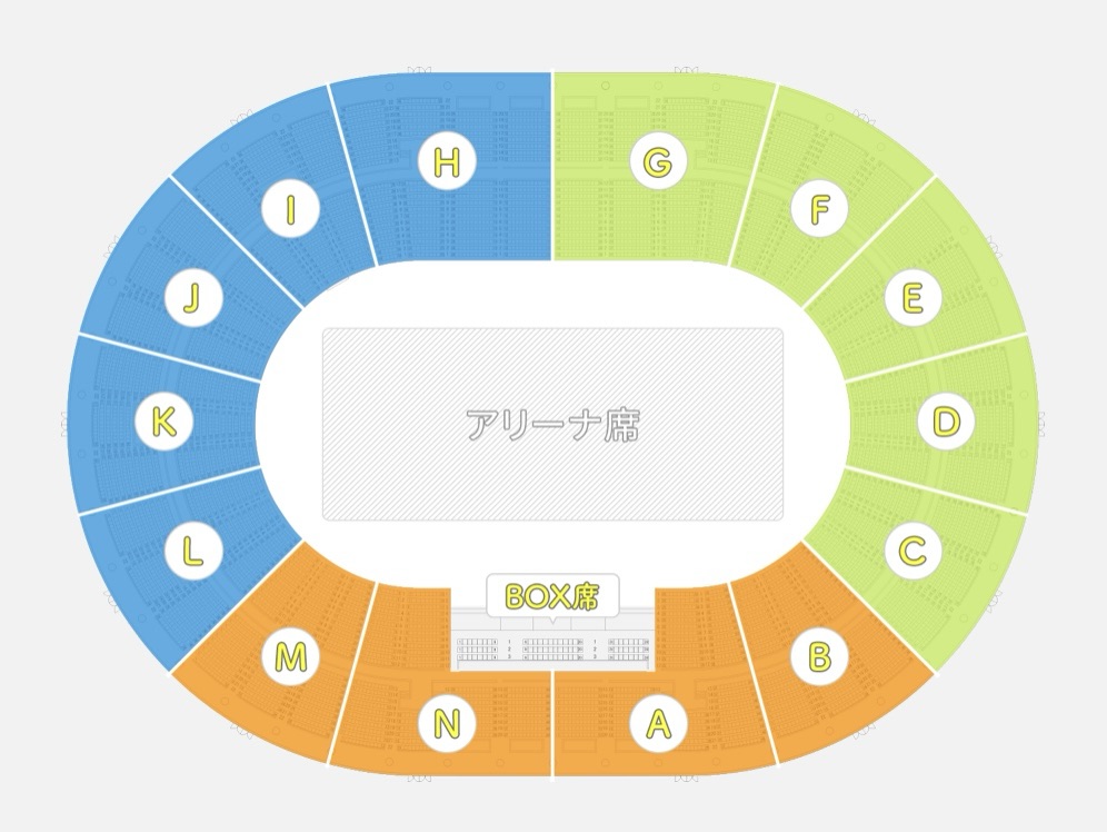 大阪城ホール　座席表