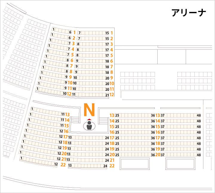 大阪城ホール　座席表