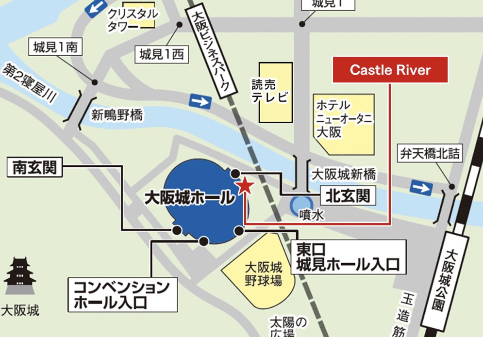 大阪城ホール　地図